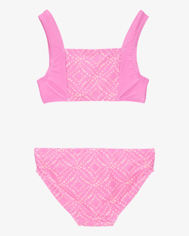 Product image 2 of Kid 3-Piece Geometric Rashguard Swimsuit Set - Pink