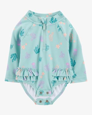 Product image 2 of Baby 1-Piece Coral Print Rashguard