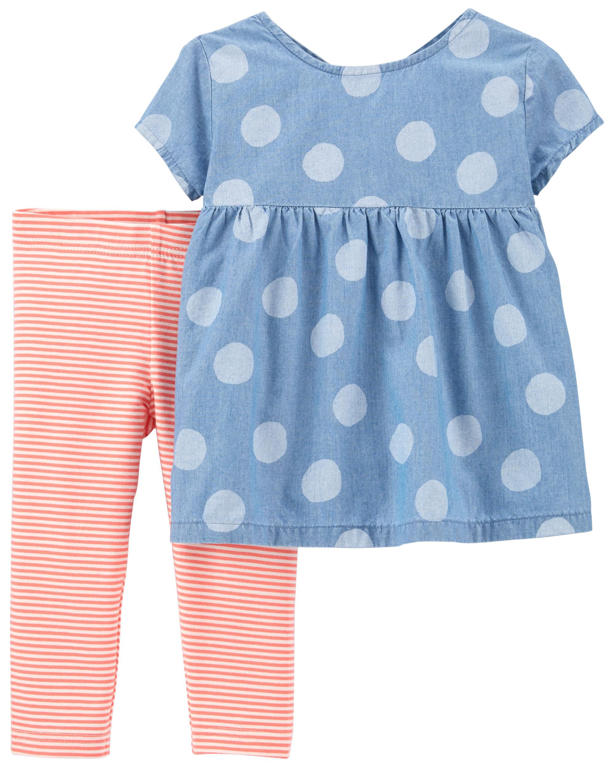 *DOORBUSTER* 2-Piece Chambray Top & Legging Set
