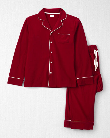 Adult 2-Piece Organic Cotton Coat Style Pajamas