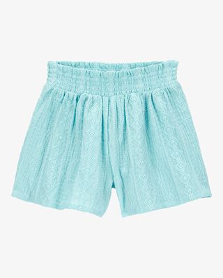 Product image 1 of Kid Pull-On Smocked Shorts - Blue