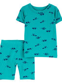 Teal - Toddler Boy 2-Piece Dinosaur PurelySoft Pajamas, Selected