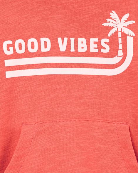  Product image 2 of Toddler Palm Tree Knit Hoodie - Orange