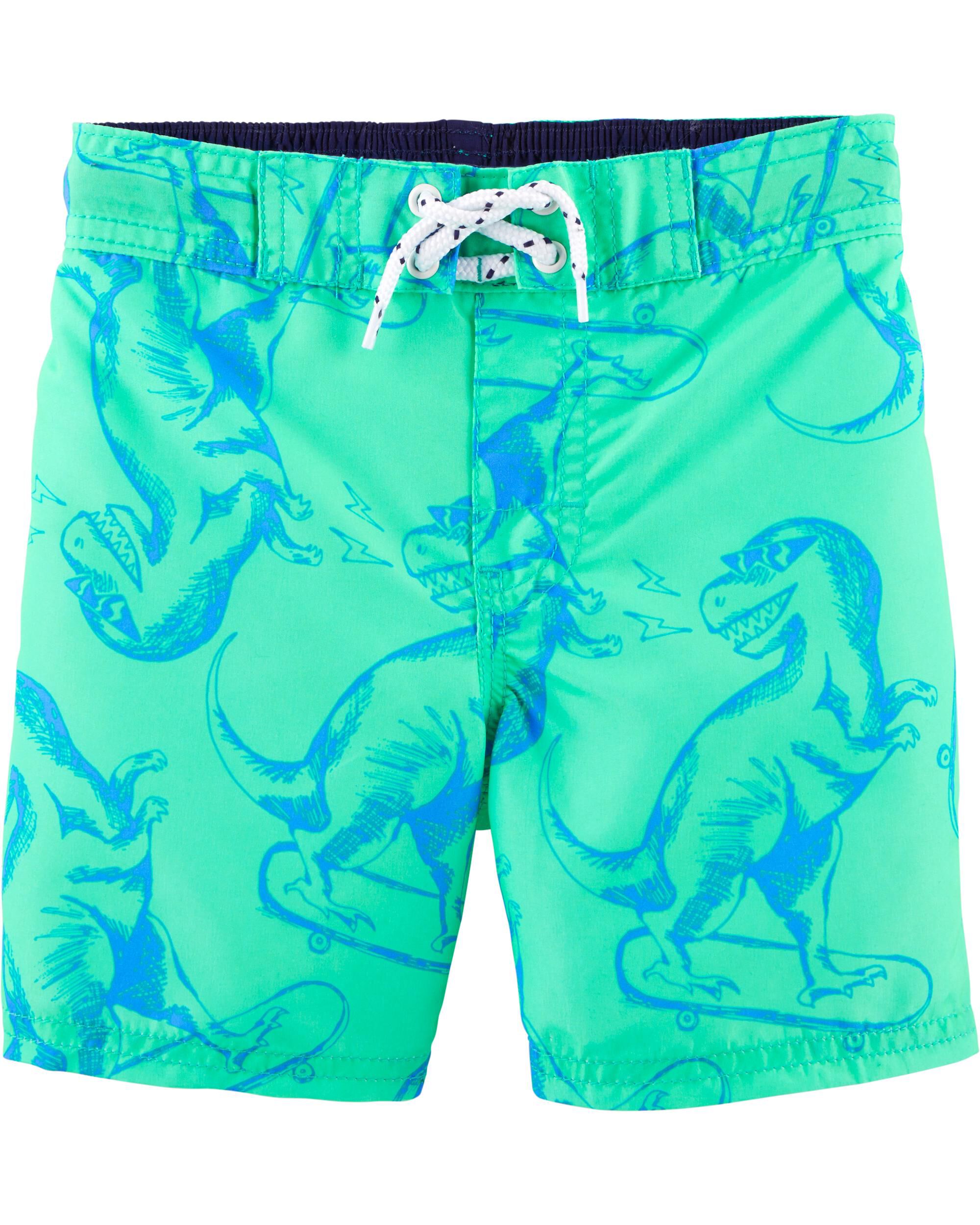carter's dinosaur swim trunks