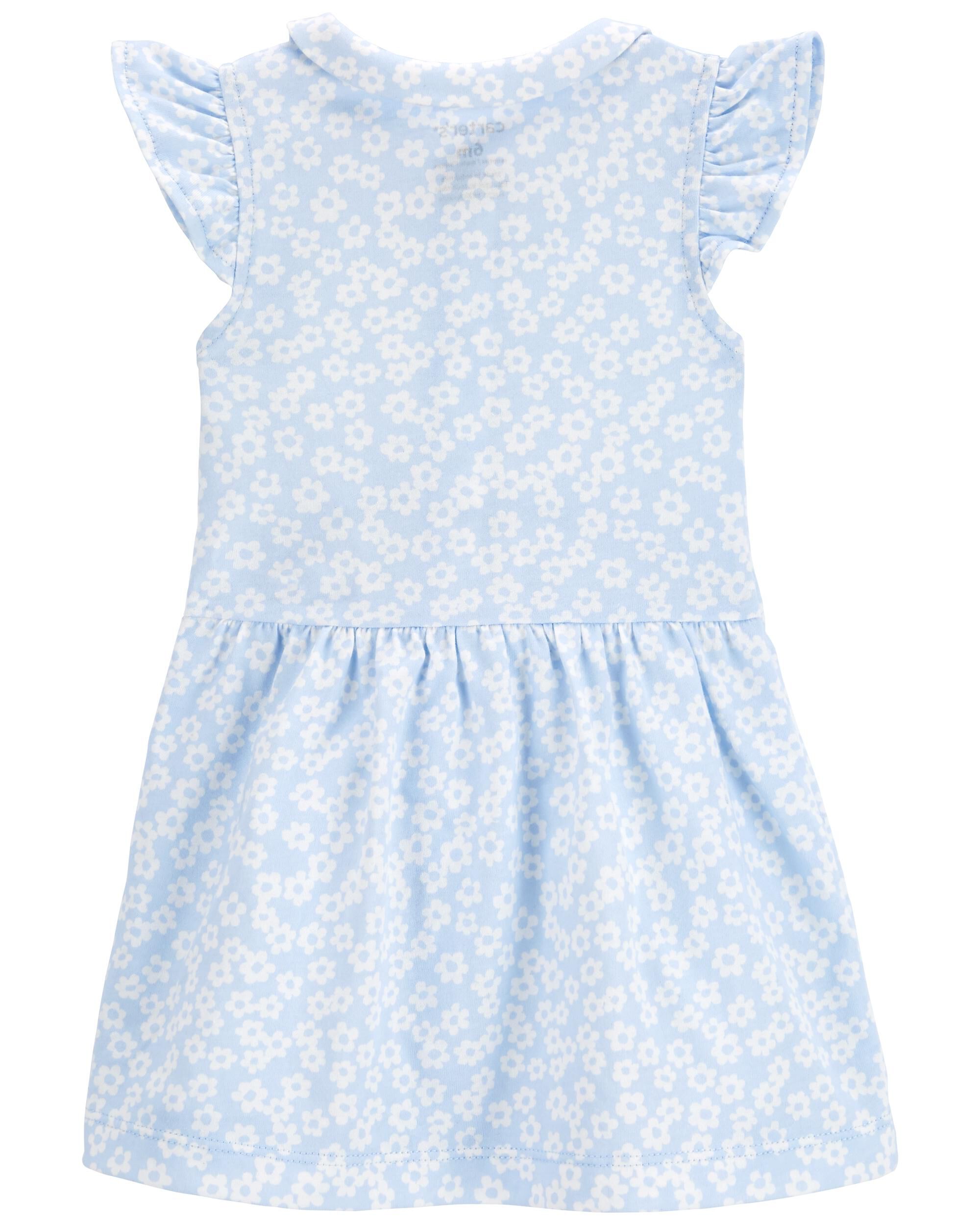 Baby Floral Button Front Dress Carter s Carter s