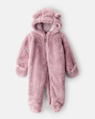 Baby Girl 1-Piece Snowsuit Made with Recycle Materials