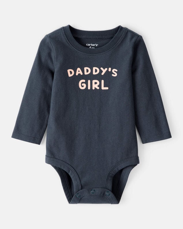Baby Girl Shine Like Abuela Cotton Long-Sleeve Graphic Bodysuit - Pink