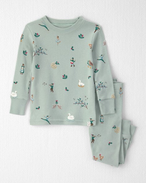 Baby 2-Piece Organic Cotton Pajamas in 12 Days of Christmas Print