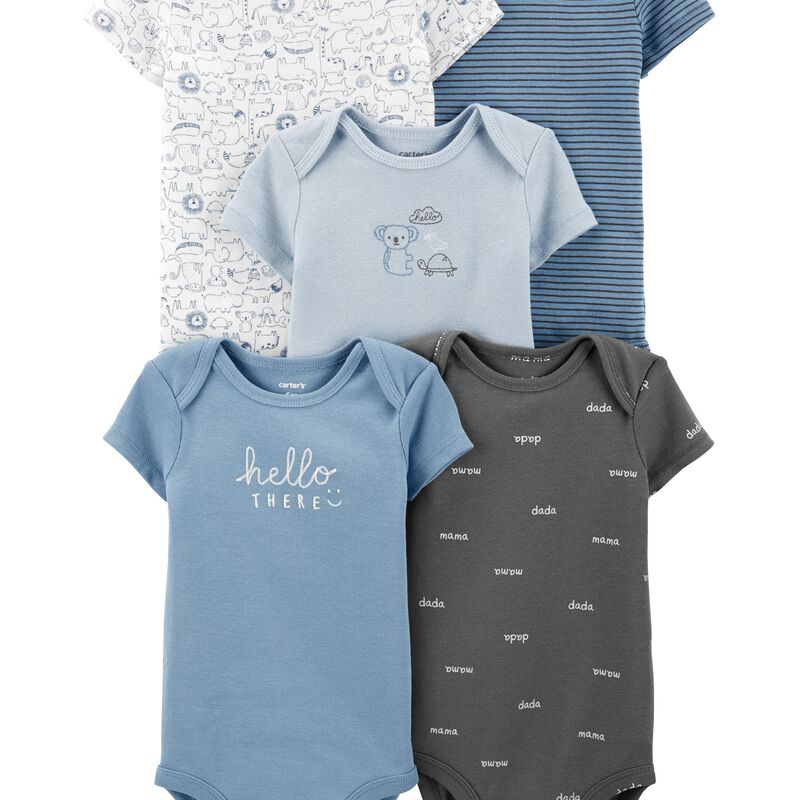 5 Pack Animal Print Original Bodysuits Carters Com