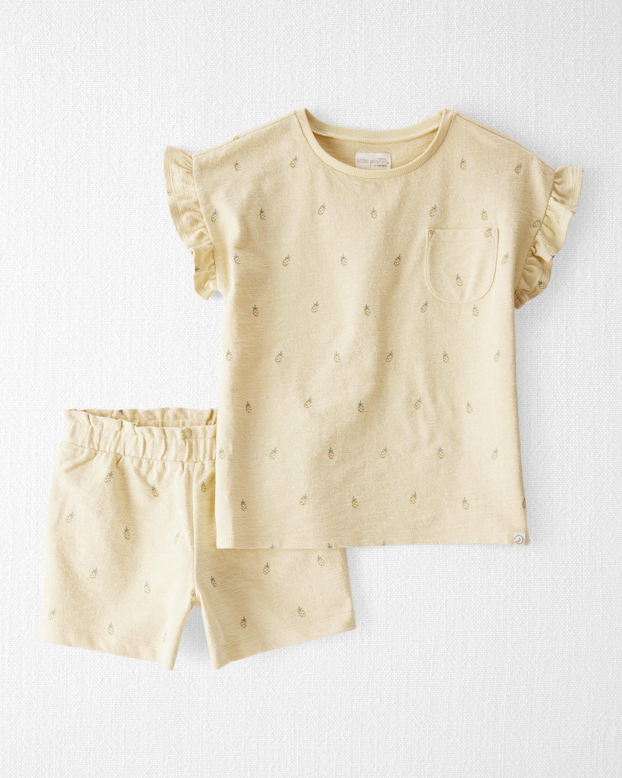ファッション通販 安い Made Set Pineapple-Print 2-Piece Kid with Cotton Organic その他