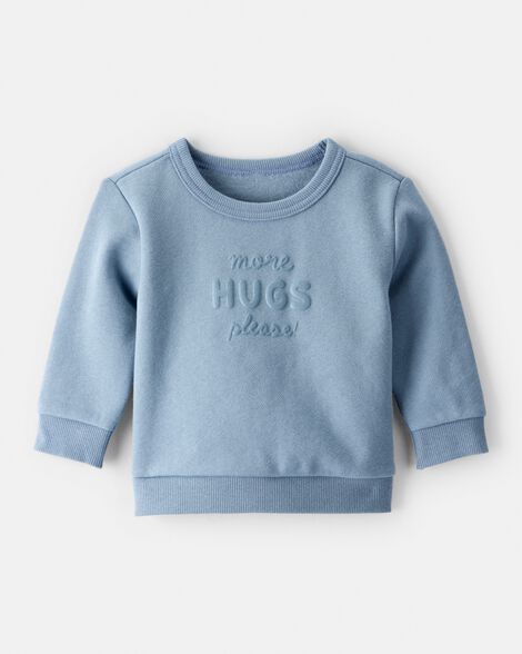 baby boy daydream fleece sweatshirt - blue