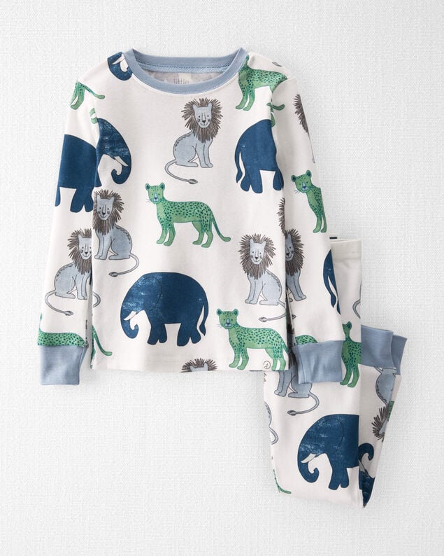 Product image 1 of Toddler Organic Cotton Pajamas Set in Wildlife Print