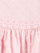 Pink - Baby Textured Babydoll Dress- Pink, Selected