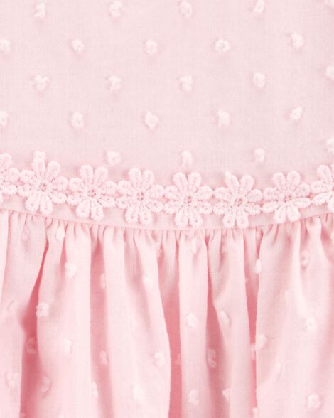 Product image 4 of Baby Textured Babydoll Dress- Pink