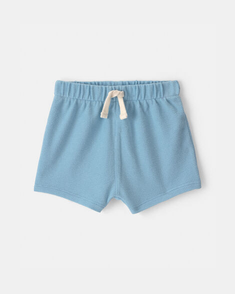 baby boy drawstring shorts - blue