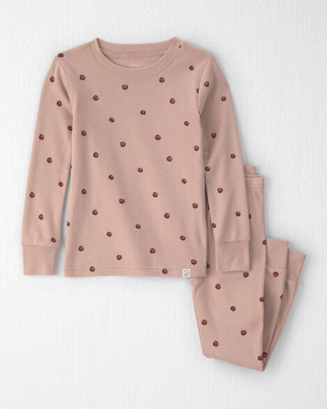 Toddler Girl 2-Piece Organic Cotton Pajamas in Apples