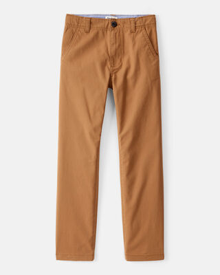 Boys Flat Front Fashion Pants - Grey