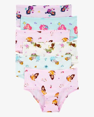 Product image 1 of Kid 6-Pack Disney Princesses Brief Stretch Cotton Undies