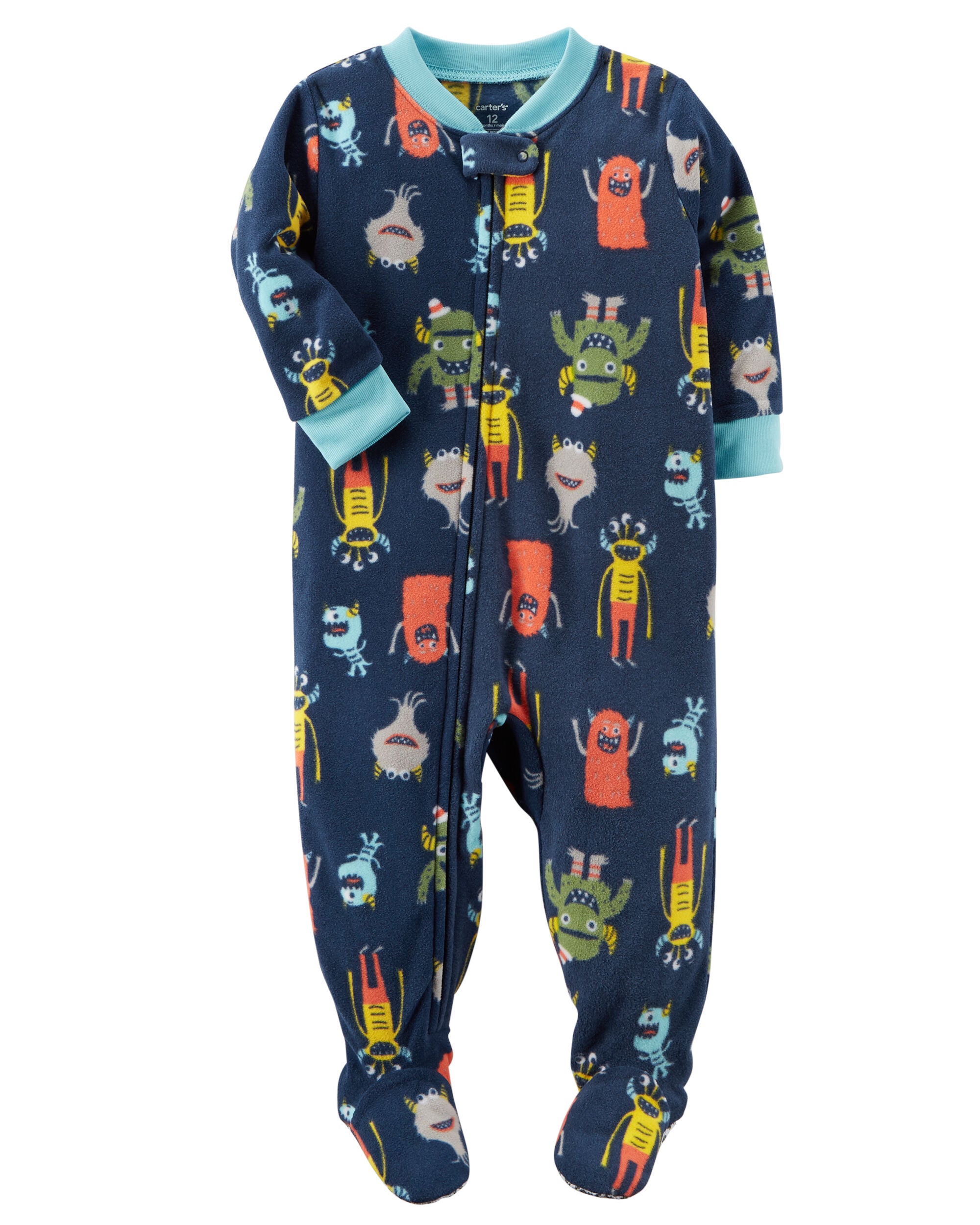 carters one piece fleece pajamas