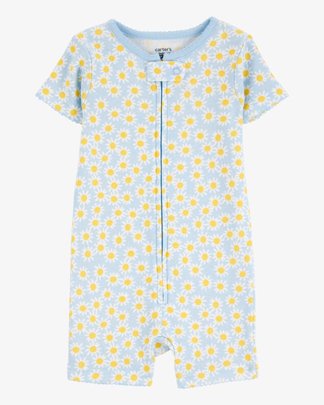 Product image 1 of Toddler Daisy Floral Snug Fit Cotton 1-Piece Pajamas - Blue