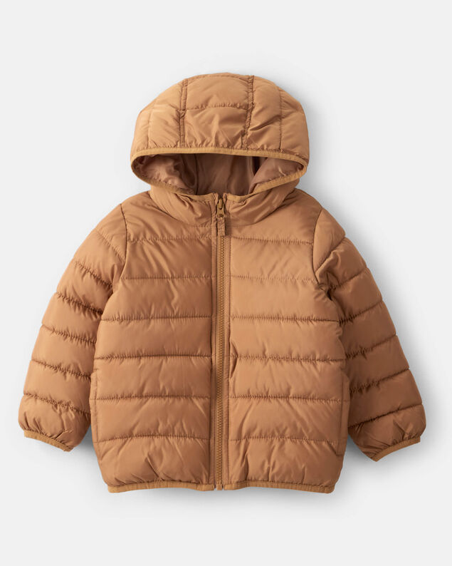 Product image 1 of Toddler Hooded Puffer Jacket - Brown