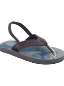 Grey - Dinosaur Flip-Flops, Selected
