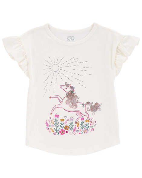 Product image 1 of Baby Floral Horse Flutter Tee