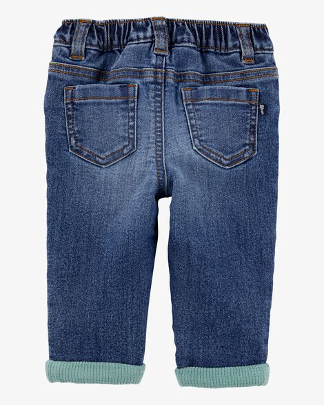  Product image 2 of Baby Lined Jean Pants - Blue
