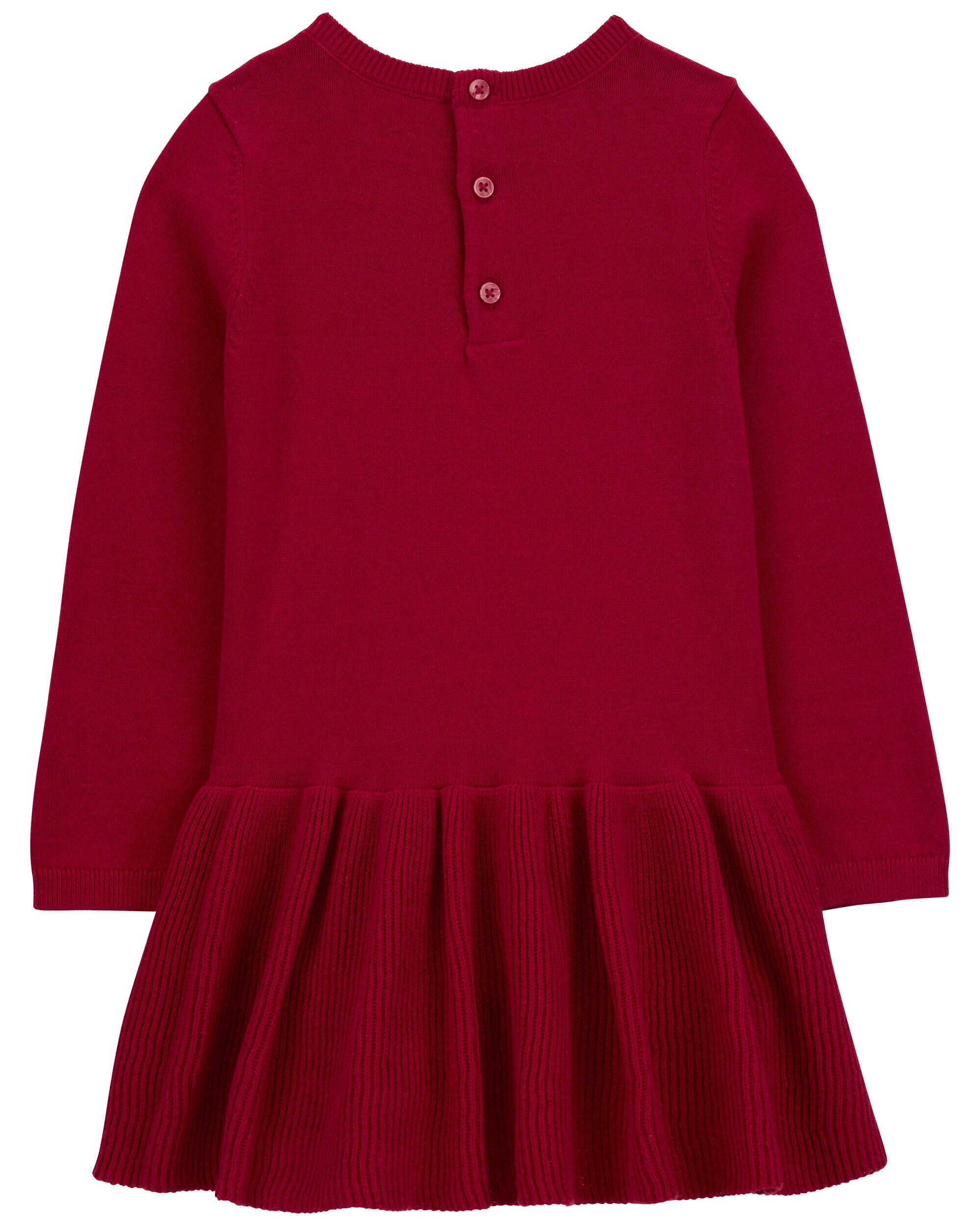 Toddler red sweater dress top