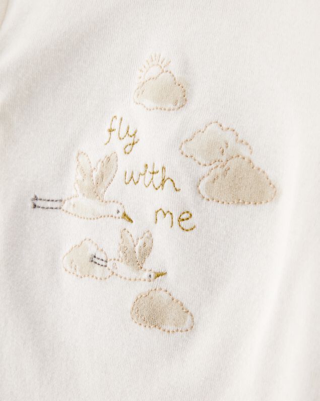 Product image 2 of Baby 4-Piece Cloud Print Outfit Set - White/Tan