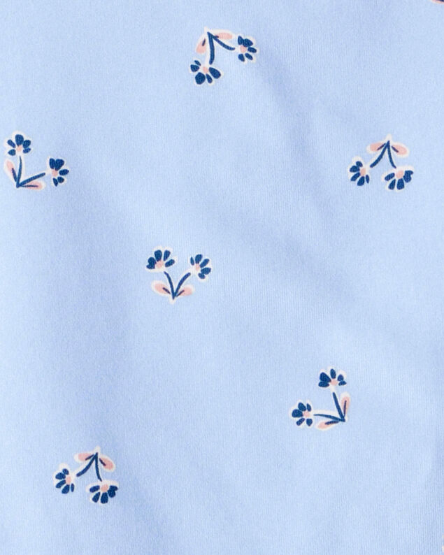 Product image 2 of Toddler 2-Piece Floral Flutter-Sleeve Pajamas - Blue