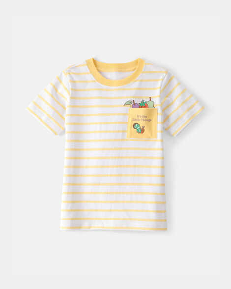 toddler the very hungry caterpillar™ striped pocket tee - yellow/white