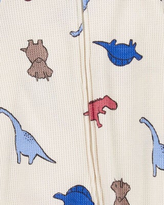 Product image 2 of Baby Dinosaur 2-Way Zip Thermal Sleep & Play Pajamas