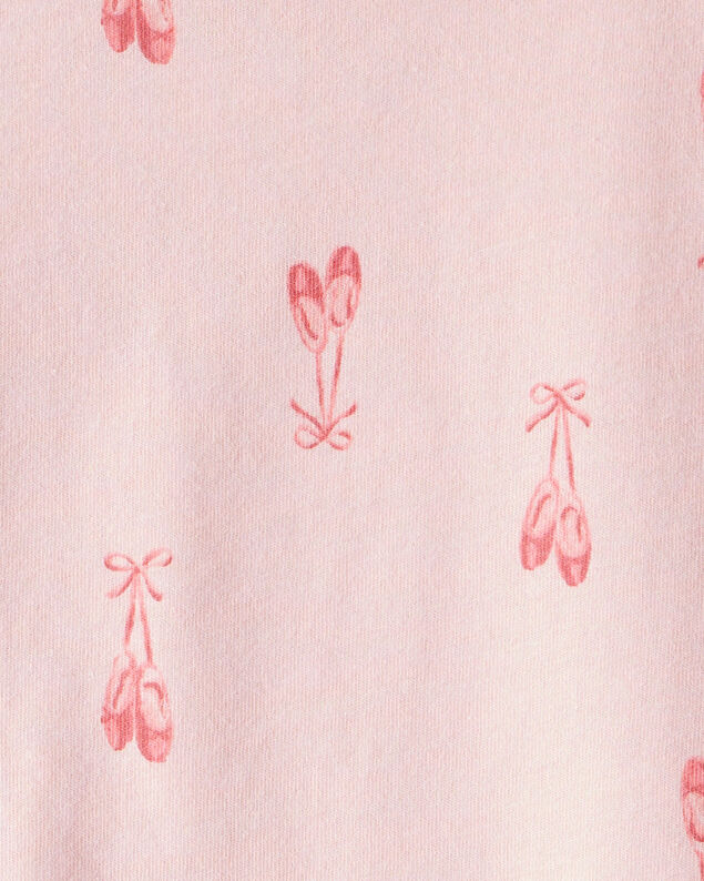 Product image 2 of Toddler Girl Ballet Slippers Long-Sleeve Peplum Top - Pink