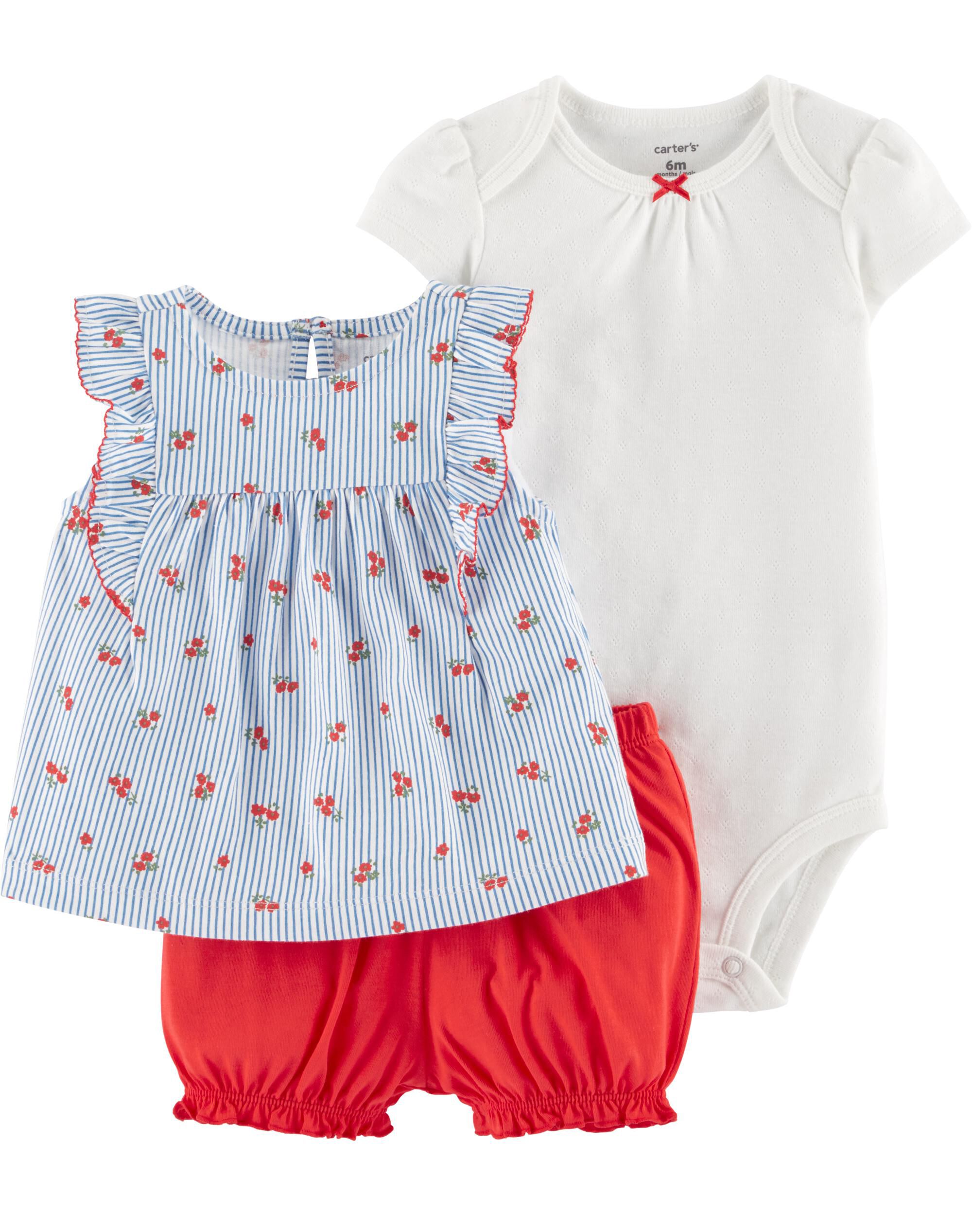 *CLEARANCE* 3-Piece Floral Little Short Set