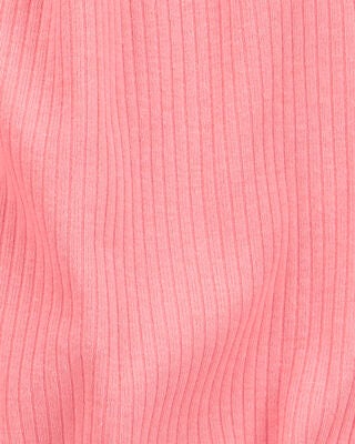 Product image 2 of Baby Cotton Rib Short-Sleeve Romper - Pink