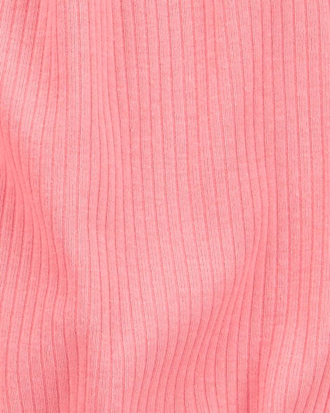  Product image 2 of Baby Cotton Rib Short-Sleeve Romper - Pink