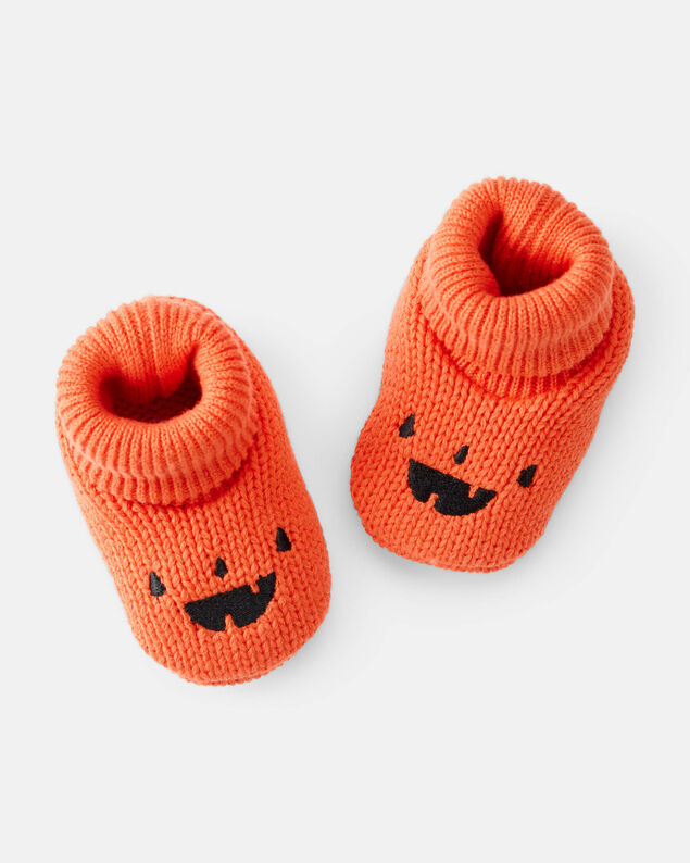 Product image 1 of Baby Halloween Crochet Booties - Orange