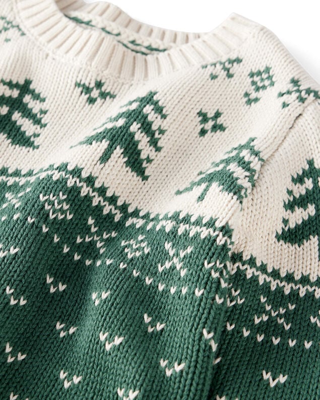 Product image 2 of Baby Organic Cotton Evergreen Fair Isle Sweater 