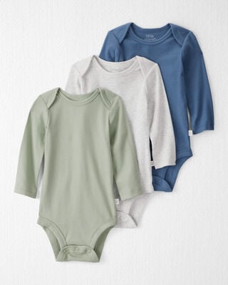 Product image 1 of Baby 3-Pack Organic Cotton Rib Bodysuits