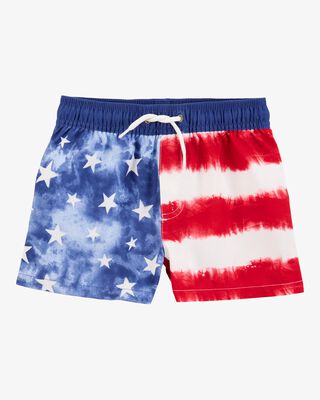 Product image 1 of Toddler Fourth of July Flag Swim Trunks