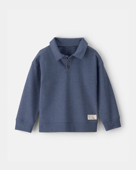 toddler boy easter french terry pullover sweatshirt - blue