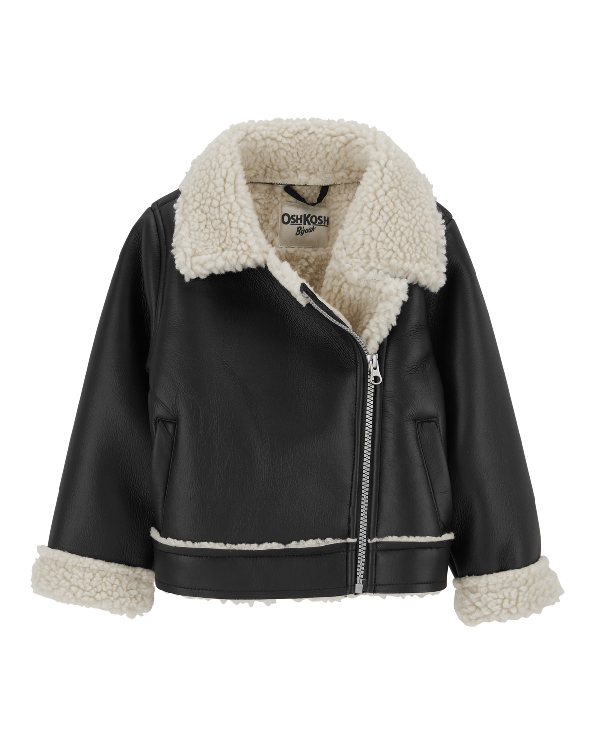 割引クーポン Toddler Faux Leather and Sherpa Jacket - OshKosh | Carter's ヘアアクセサリー