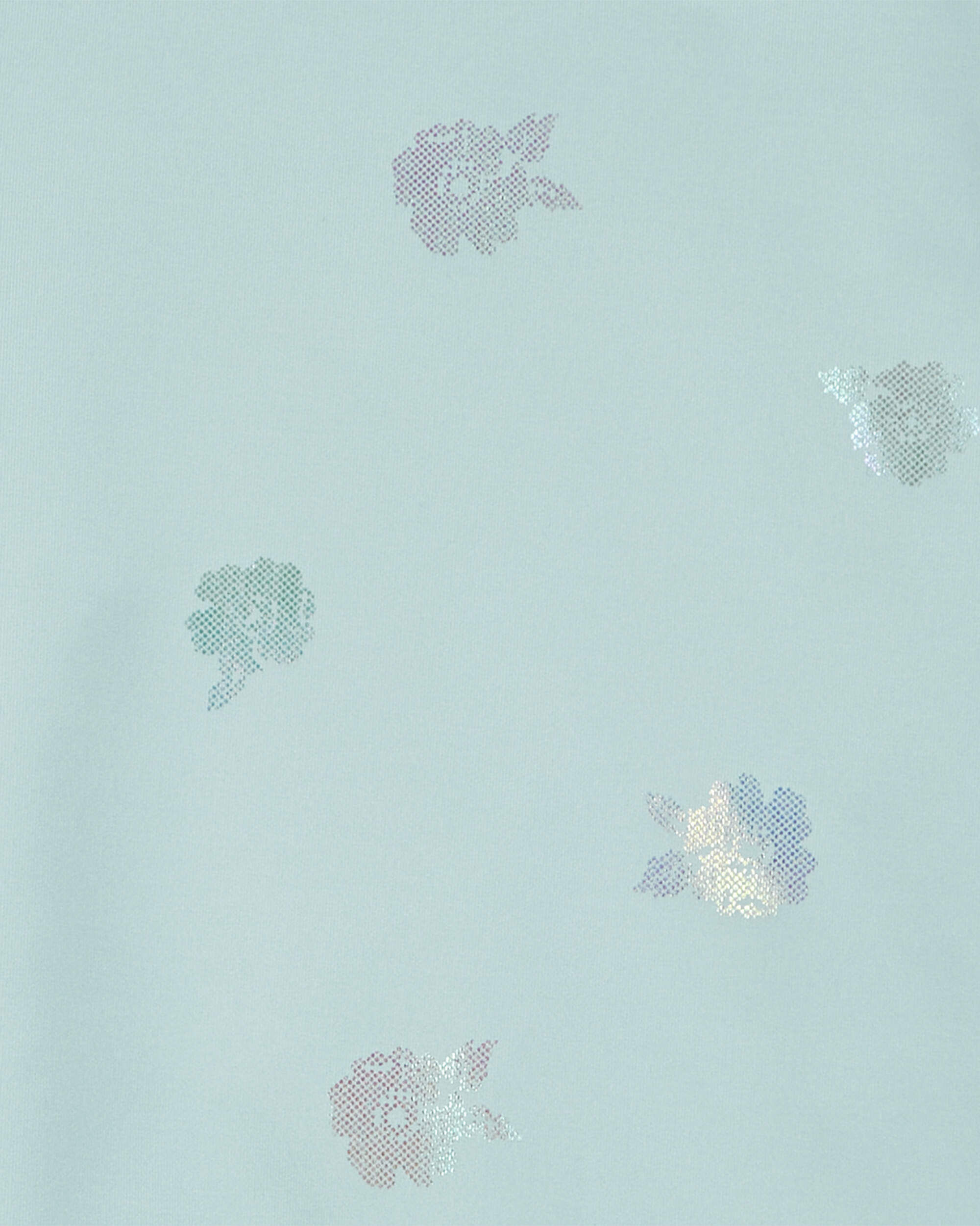 Kid Floral-Print Long-Sleeve Top - Aqua