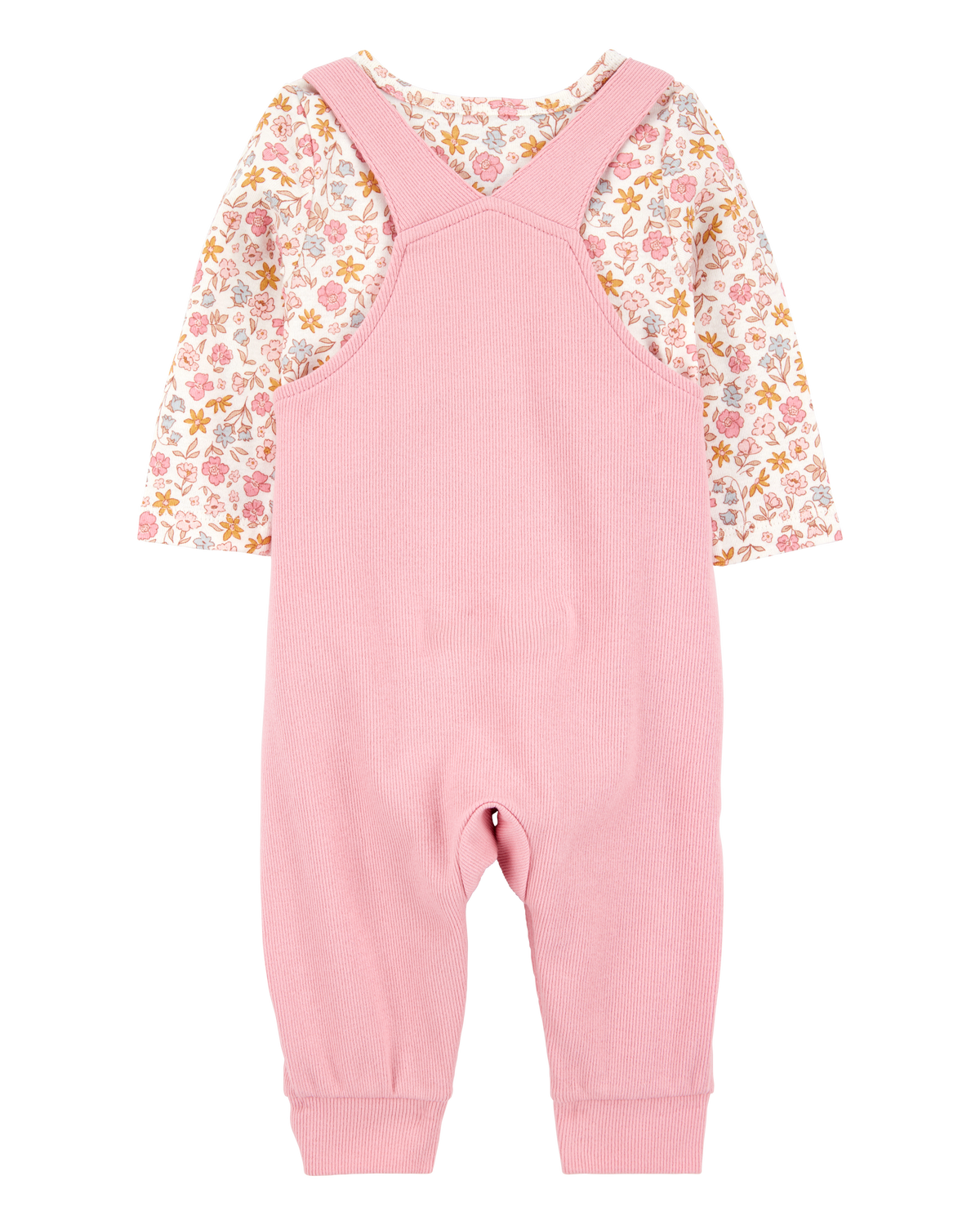 Bebe Baby 2-Piece Floral Bunny Long-Sleeve Tee & Coverall Set