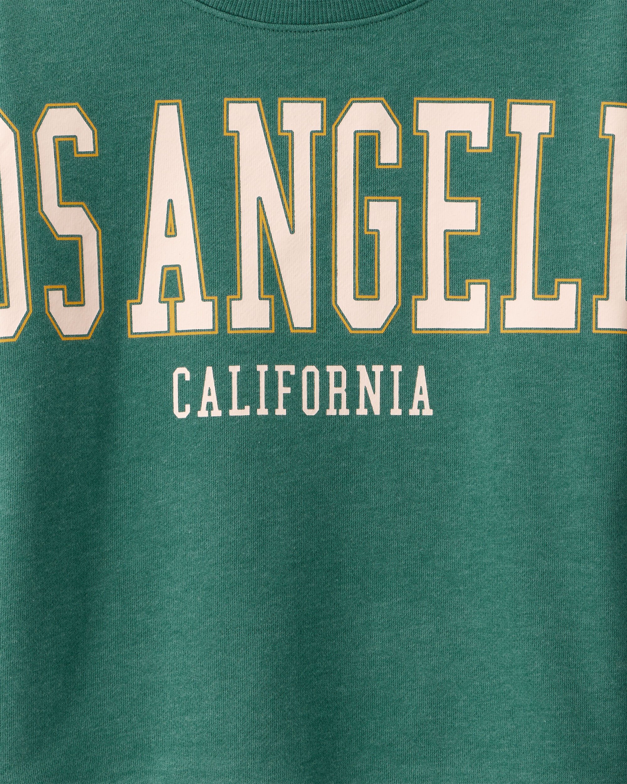 Boys Los Angeles French Terry Pullover Sweatshirt - Green