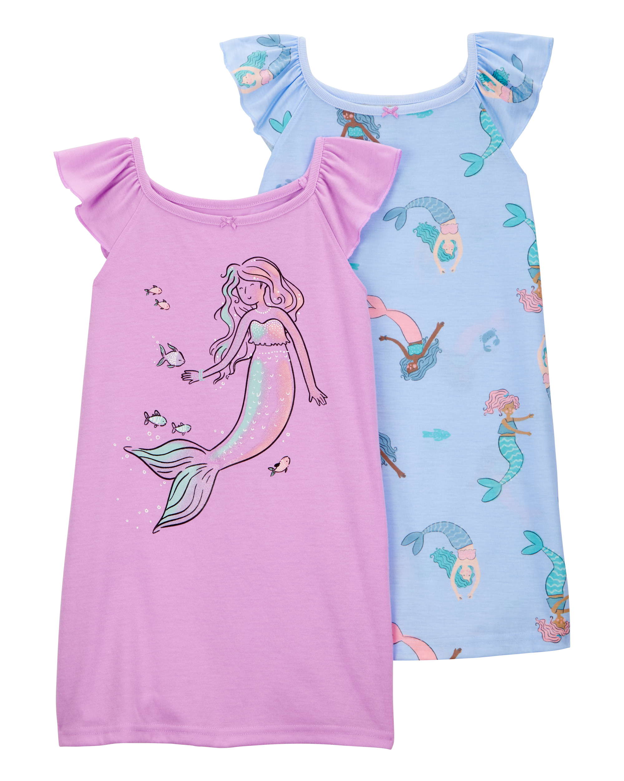 Girls 2-Pack Mermaid Nightgowns