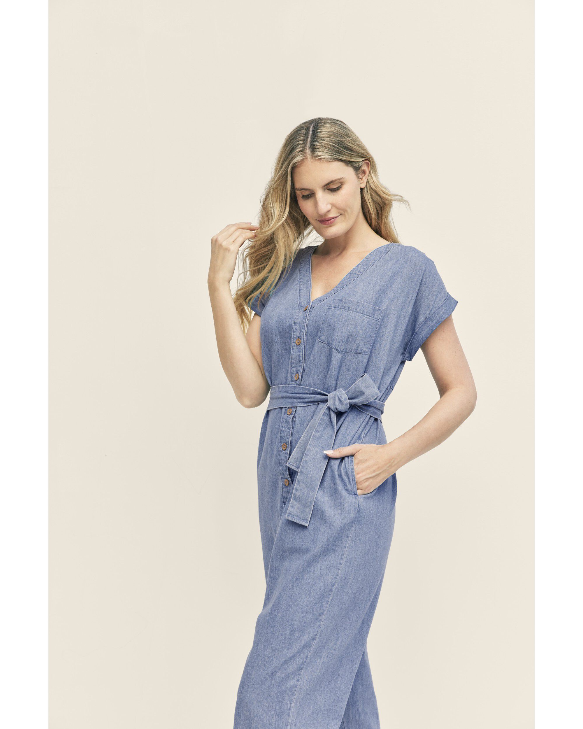 Adult Womens Maternity Chambray Jumpsuit Little Planet Carter s