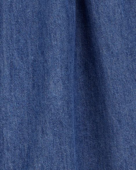 Product image 3 of Kid Smocked Iconic Denim Dress - Blue