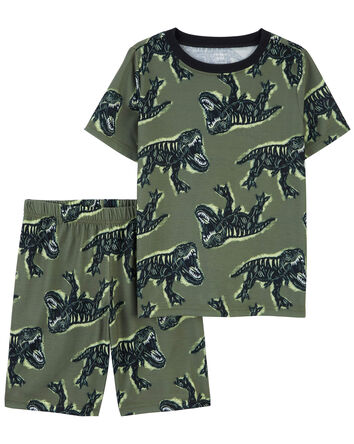 Kid 2-Piece Dinosaur Loose Fit Pajama Set